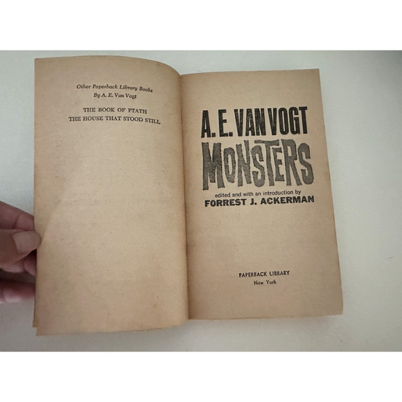 A.E. Van Vogt Monsters, Paperback Library 3rd Ed 1970, Ackerman Introduction VTG - Picture 5 of 10